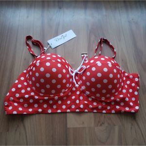 - Rose Gal | Red/White Dot Bikini Top - 4X